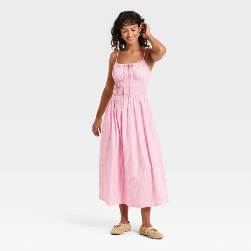 Universal Thread Pink Strapless Midi Sundress